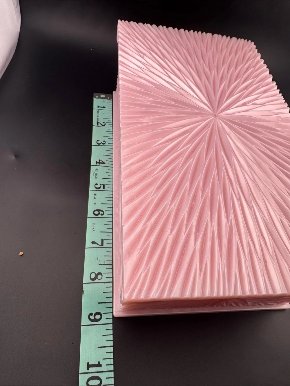 Vintage 1950’s Celebrity Pink Lucite Jewelry Box Organizer with Tray
